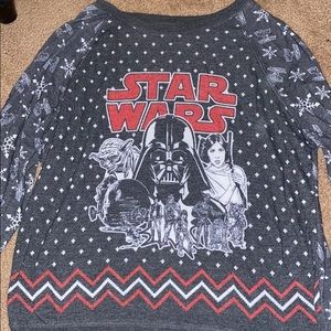 StarWars Grey Long Sleeve Ugly Christmas Sweater